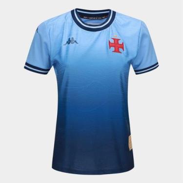 Imagem de Camisa Vasco III 25/26 s/n Goleiro Kappa Feminina, Azul, GG