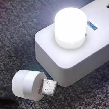Imagem de 5 peças de luz noturna LED plug-in portátil com economia de energia, luz quente e suave para dormir, leitura, mini lâmpada para escritório, 25 x 24 mm, 6500 K branca