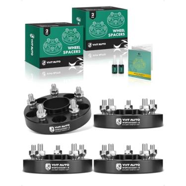Imagem de YHTAUTO Espaçadores de roda centralizados de cubo de 5 x 4,5 cm compatíveis com Acura, modelos Honda, Accord, Civic, CR-V, Odyssey, MDX, espaçadores de pneu de 5 x 114,3 mm com pinos M12 x 1,5, furo