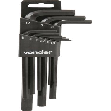 Imagem de Jogo Chave Hexagonal Allen 1,5-10,0mm Tipo L Longa Cromo Van