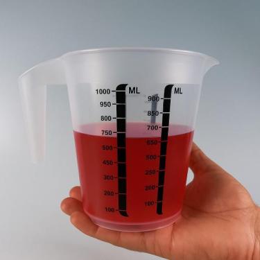 Imagem de Copo De Medida Graduado 1000ml Jarra Medidora Com Alça Bico Dosador Re