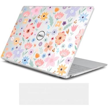 Imagem de Loyrina Capa floral para Dell XPS 13 Copilot+ PC tela de 34.0 cm versão 2024 2025 – Capa fina e leve transparente para laptop com proteção resistente a arranhões, flores coloridas