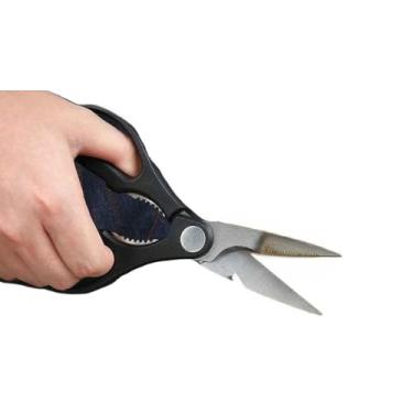 Imagem de Tesoura Cozinha Aço Inoxidável Profissional Corte Frango Lâmina Afiado (Tesoura 7402)