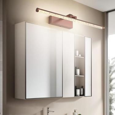 Imagem de Luz de espelho LED Arandelas de parede de banheiro à prova d'água 180° Arandela rotativa Iluminação de imagem Ângulo ajustável Iluminação de parede moderna Banheiro Sala de estar Quarto (Café Luz