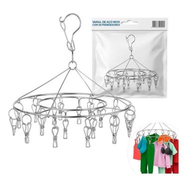 Imagem de 2X Varal Roupa Íntima Calcinha Lingerie Meia 28 Prendedores