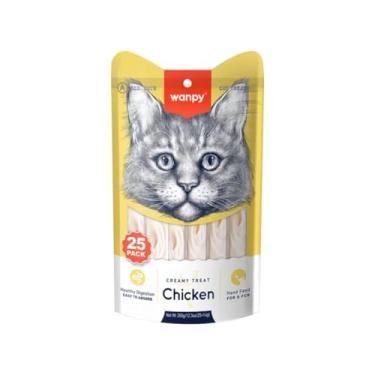 Imagem de Petisco Para Gato Wanpy Creamy Frango Pacote 350g (14g X 25 Unidades)
