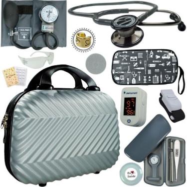 Imagem de Kit Enfermagem Aparelho De Pressao Estetoscopio Duplo Bic COMPLETO, PA