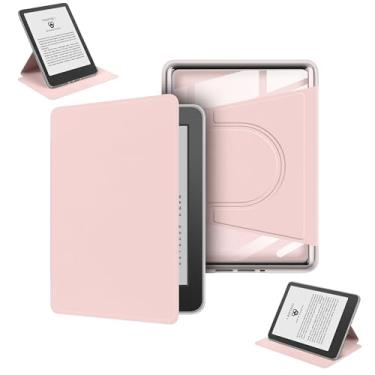 Imagem de GUKSRASO Capa para Kindle Paperwhite 6" (5ª-7ª Geração, 2012-2015) – 360° Giratória, Capa Magnética Removível, Suporte Ajustável, Traseira Transparente, Auto Ligar/Desligar
