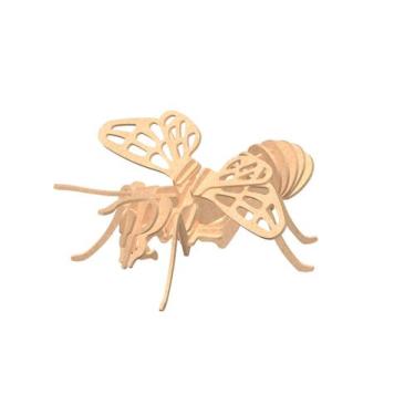 Imagem de Quebra-Cabeça 3D  ABELHA EUROPEIA 30 Peças em Madeira MDF - DINOBRINQU