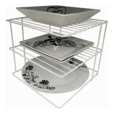 Imagem de Separador Louça Porta Prato Organizador Quadrado Reforçado - DICARLO, 