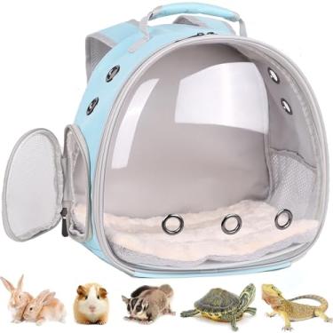Imagem de LAIRIES Mochila Portátil Para Animais Pequenos, Bolsa De Viagem Respirável Para Transporte De Animais De Estimação, Gaiolas Para Porquinhos-Da-Índia, Coelhos, Dragões Barbudos, Esquilos, Tartarugas,