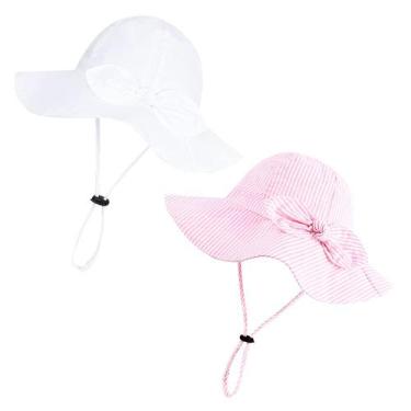 Imagem de Chapéu de praia ajustável ao ar livre Sun Hat Baby Girl UPF 50+ - DANM