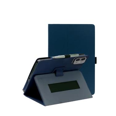 Imagem de Capa para tablet TECLAST Artpad Pro de 12,7 polegadas, capa com suporte para a pele com compartimento para caneta e alça de pulso (azul)