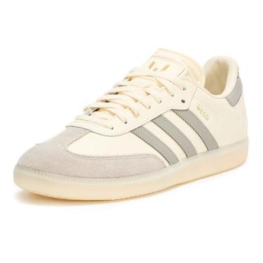 Imagem de adidas Tênis de futebol masculino Samba Messi, Branco creme/marrom claro/dourado metálico, 36