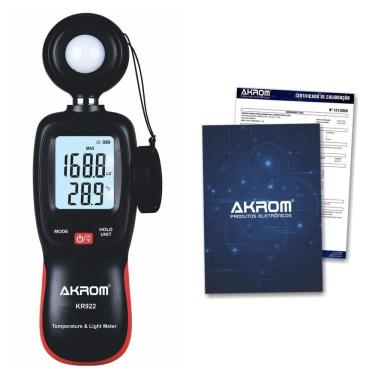Imagem de Luxímetro E Termômetro Com Certificado De Calibração - Kr922
