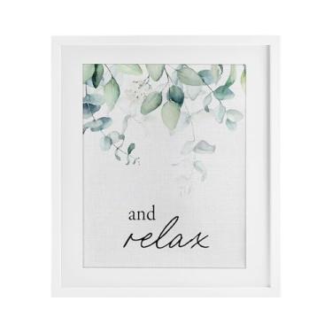 Imagem de Stupell Industries And Relax Minimal Herbs Impressão emoldurada branca sob vidro, design por Lettered and Lined, 16 x 13