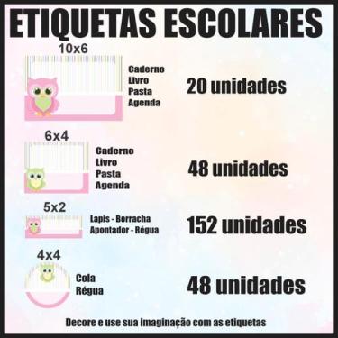 Imagem de Etiqueta Adesiva Escolar em Vinil Tema Personagem Diversos - Dekal Dec