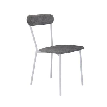 Imagem de Cadeira Vintage Emília Fixa C-4 Pes 450 X 505 X 810 Mm C-1 Un. Pés Brancos.cy.nevoa Prata Névoa Prata City