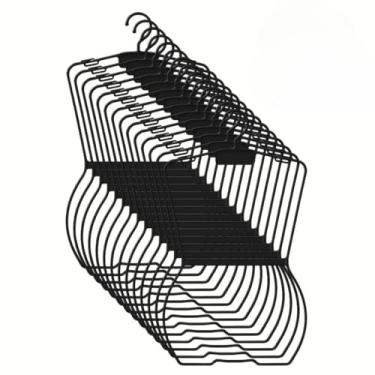 Imagem de Kit 10 Cabide Silhueta Adulto - Reforçado (Preto)