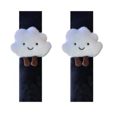 Imagem de Almofadas de cinto de segurança para carro com nuvem fofa - capas de cinto de segurança para uma condução mais confortável - Alça de ombro para cinto de segurança com almofada para proteção de ombro e