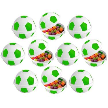 Imagem de Kit 50 Porta Mix Bola de Futebol Pote Doces Lembrancinha Bola de Futeb