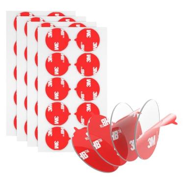 Imagem de Fita adesiva dupla face, 2,5 cm de diâmetro, 0,1 cm de espessura, 40 peças, transparente, 4905, adesiva, redonda, resistente, fita de espuma à prova d'água para decoração de casa, escritório, carro