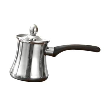 Imagem de ＫＬＫＣＭＳ Cafeteira Turkiye para Fogão, Espessa e Portátil, com Alça, em aço Inoxidável, Ideal para Uso Doméstico, Café ou Escritório, Style B 550ml