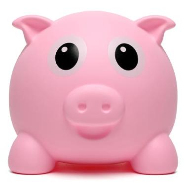 Imagem de Cofrinho, cofre de moedas para meninos e meninas, cofre de dinheiro infantil de plástico inquebrável (pacote grande)