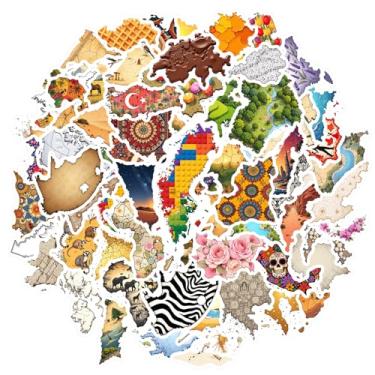 Imagem de 100 peças Mapas Países Geografia Viagem Aventura Decalques Adesivos de Viagem Adesivos Históricos para Notebook Bagagem Celular Copo Mala Frigorífico Telefone Bagagem Laptop Guitarra Carro Brinquedos