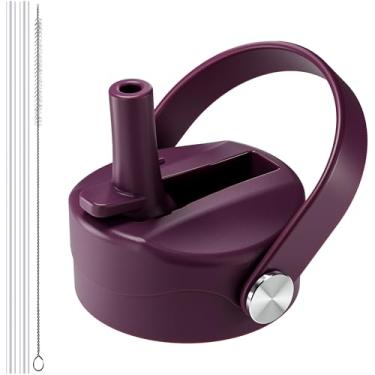 Imagem de Tampa de canudo para Hydro Flask boca larga, tampas com canudo para Hydroflask 12 16 18 20 32 boca larga de 1,134 g, tampa de canudo de substituição para Hydroflask, tampa de garrafa esportiva