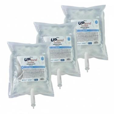 Imagem de Kit 3 Sabonetes Líquidos Glicerinados 800ml Algodão com Válvula para Dispenser UPPRO