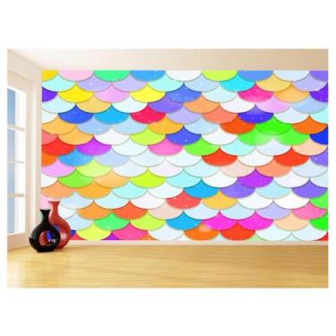 Imagem de Papel De Parede 3D Geométrico Padrões Coloridos 3,5M Gmt01 - Você Deco