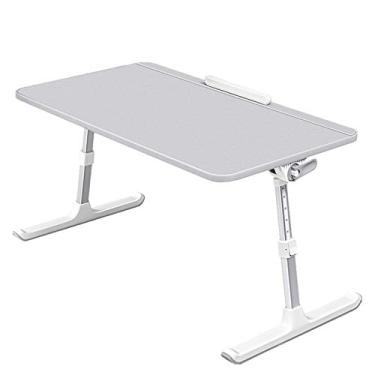 Imagem de Mesa de cama ajustável para laptop, mesa de pé portátil, bandeja dobrável de café da manhã, mesa de colo ergonômica portátil, para cama, sofá, escritório