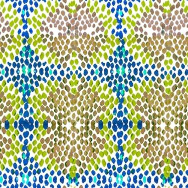 Imagem de Quadro Decorativo Estilo Étnico com Estampa Snake Skin em Aquarela - Arte Moderna para Decoração de Ambientes 50x50cm