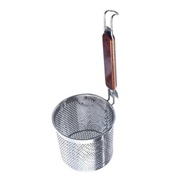 Imagem de Cesta de batatas fritas de aço inoxidável escorredor de macarrão dumpling cesta de malha fritadeira de legumes franceses cesta de pia ferramenta de cozinha cesta de alimentos fritos