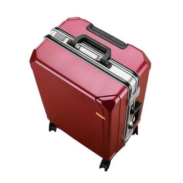 Imagem de Mala, bolsa portátil, porta de carregamento USB elegante, rodízios duplos com chave, rotação de 360 graus, alavanca de vários estágios, resistente a impactos, grande transporte antirroubo, embarque