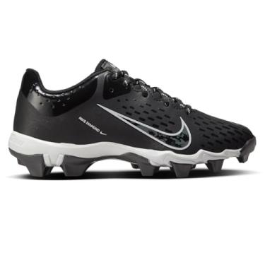 Imagem de Nike Chuteira feminina Hyperdiamond 4 Keystone GG moldada para softball, Preto/platina pura/cinza ferro, 16