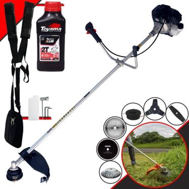 Imagem de Roçadeira Multifuncional Com Sistema Antivibração Toyama RT43LB-25A À Gasolina 43cc 1,7HP de Potência 10.000rpm Motor 2T Completa 6 Em 1 + ÓLEO TOYAMA