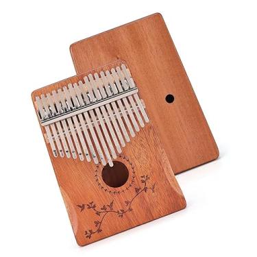 Imagem de Piano de polegar Kalimba de mogno de 17 teclas, instrumento musical de dedo Kalimba para desempenho