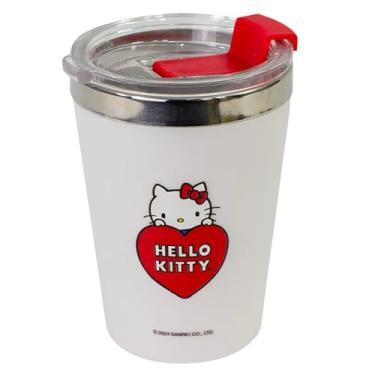Imagem de Zona Criativa – Copo SNAP Hello Kitty 300ml Compacto, Térmico em Aço Inóx Dupla Camada e c/Tampa Rosqueável, Leve sua Bebida em Espaços Pequenos,Prático Para o Dia a Dia, Bebida Gelada Por Mais Tempo