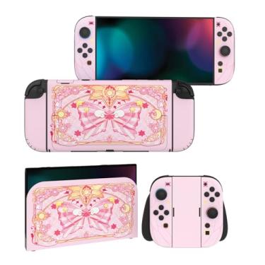 Imagem de PlayVital for Nintendo Switch 2 Skin Full Set (2-Pack) - Protective Vinyl Decal Stickers for Switch 2 Console, Handle Grips & Dock | No Residue, Anti-Scratch - Magic Wings Pink