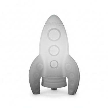 Imagem de Luminária Foguete Espacial, Infantil, Plástico Polietileno, 29x17x15cm, Bivolt 110/220V, LED até 5W, Tema Espacial, com Cabo 1,8m