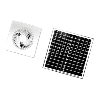 Imagem de Generic Acessórios para exaustor solar Ventilador de teto profissional silencioso e eficiente 12 V para estufa, White 8 Inch
