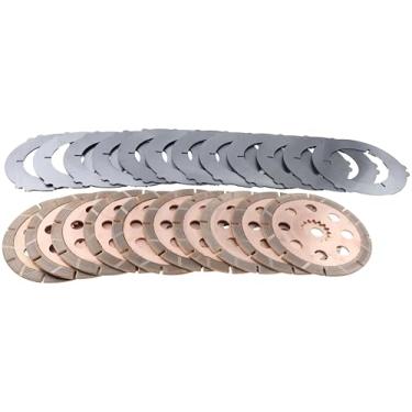 Imagem de LSSOCH Kit de placas de fricção de freio 12 e 10 450/10212 450/10211 compatível com retroescavadeira JCB 1400B 1550B 1600B 1700B 214 215 216 217 3C 3CX 3D