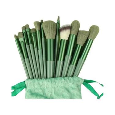 Imagem de Conjunto De Pincéis De Maquiagem Portátil Super Macio Com 13 Peças E B