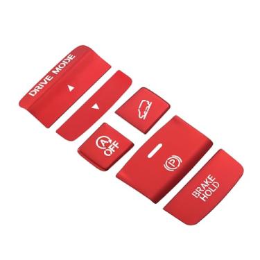 Imagem de TOMALL 6 peças de console central de carro freio de mão eletrônico compatível com Honda CR-V 2023 capa de botão de interruptor de modo de acionamento moldura de estacionamento acessórios de liga de