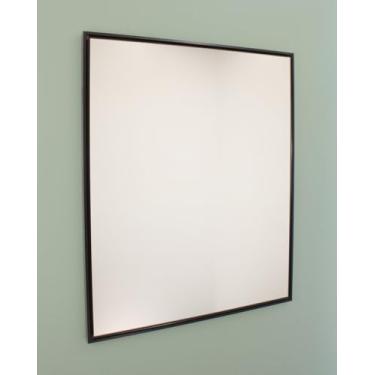 Imagem de Espelho de parede Parker Metro 76.2 cm x 91.4 cm sobre pia espelho de banheiro, vidro temperado "preto fosco", ótimo para corredor/entrada/quarto, pendurado horizontal/retrato/vertical/paisagem, preto