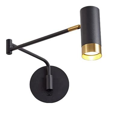 Imagem de Luminária de cabeceira com braço articulado para leitura, ideal para quarto, sala de estar, escritório e hotel.