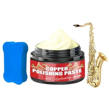 Imagem de Creme de polimento de cobre, removedor de manchas de reparo de arranhões de 40 ml - Pasta de limpeza de instrumentos de latão, para trompete, trompete, saxofone, anel de relógio, peças de carro