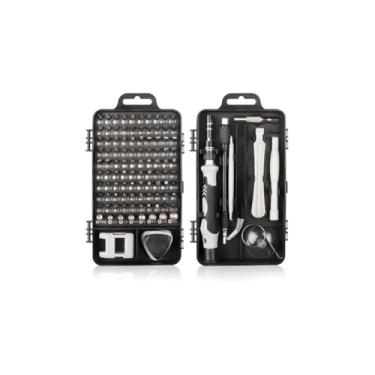 Imagem de Kit de Chaves de Precisão 115 em 1 Magnético, 98 Bits, com Pinça, Ventosa, Eixo Telescópico, Estojo PP, para Manutenção de Eletrônicos, Celulares, Computadores
